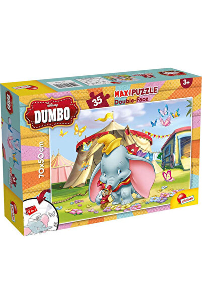 Lisciani Giochi Puzzle pentru copii cu două fețe Supermaxi Dumbo 35 piese