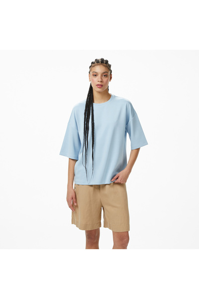Nautica Kadın Mavi Slim Fit T-Shirt