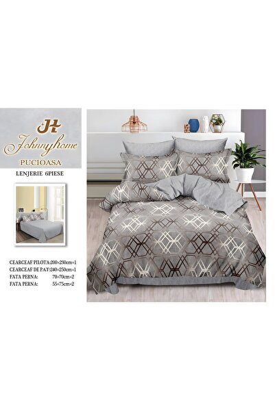 naniland.ro Lenjerie de Pat Bumbac Satinat 2 Persoane 6 Piese fără Elastic 20...