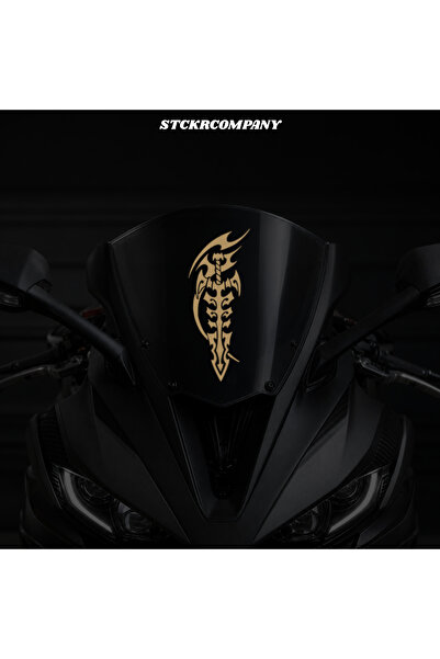 STCKRCO Tribal Kılıç Sticker Etiket - Motor Ön Cam Sticker - Kılıç Sticker Et...
