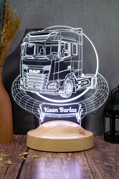 SEVGİLAMBASI Tır Kişiye Özel 3D LED Lamba, Tır Şoförüne Hediye, Kamyon ve Loj...