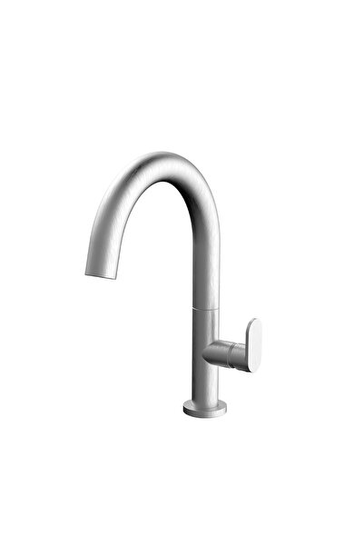 ARMANDO VICARIO Slim Inox Μπαταρία Νιπτήρος Μεσαίου Ύψους με Βαλβίδα clic-cla...