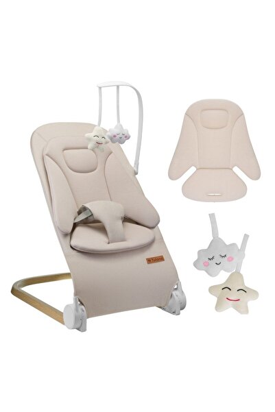 Tulano Sezlong balansoar Moon 50 Beige cu spatar reglabil in 4 pozitii,pernut...
