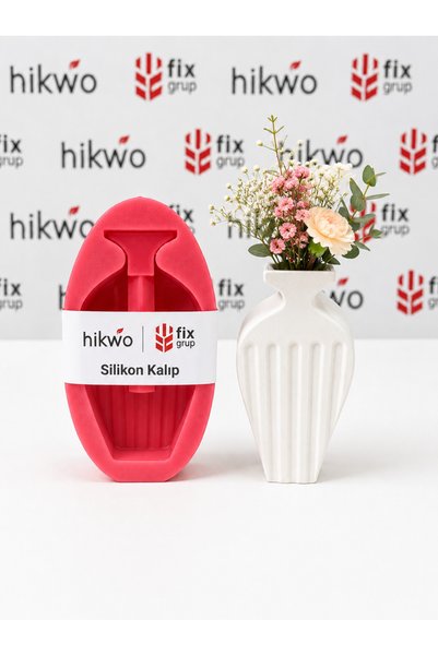 Hikwo Pampas Vazo Kalıbı Küçük - Taş Tozu Silikon Kalıbı C74573