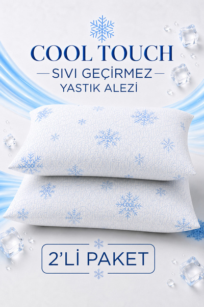 Dream Time 2 Pieces of Cool Cool Premium Liquid-Proof Fitted Pillow Mattress ...
