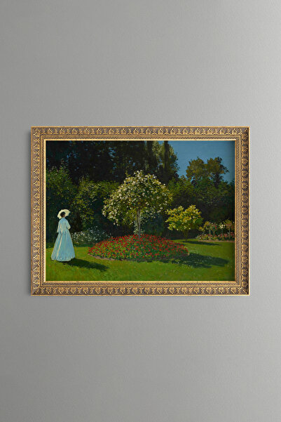 epiqart Woman in the Garden - Vintage Patterned Painting - Fine Model
