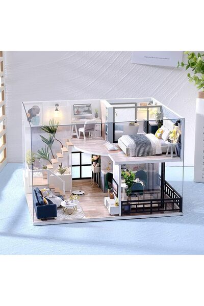 CasaDesteapta.ro Casă Miniaturală DIY „Mini Dollhouse”, Kit de Asamblare Crea...