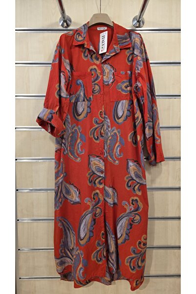 Park Moda Italian Dress 100% Cotton Shawl Pattern