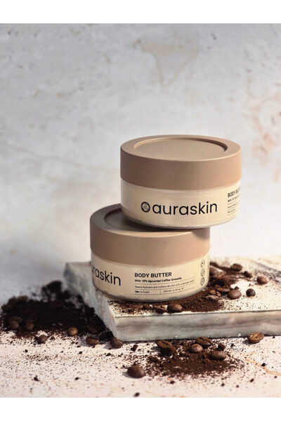 Auraskin Beauty Unt de corp AuraSkin – Mocha, cu boabe de cafea, pentru toate...