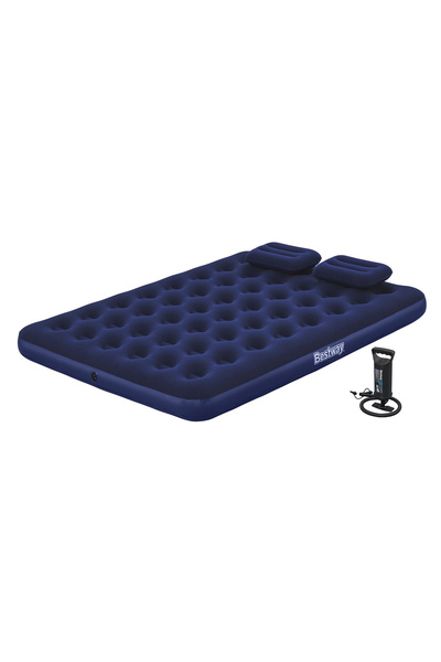 BESTWAY φουσκωτό στρώμα 67374 με τρόμπα & 2x μαξιλάρια, διπλό, 203x152x22cm, ...