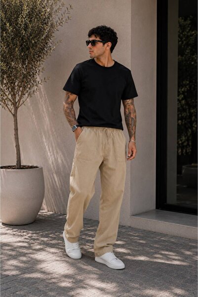 REMU Erkek Premium Yazlık Jogger Keten Pantolon