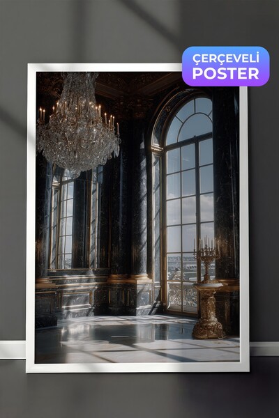 Postifull Luster i poster na prozoru, poster u beloj ramovini, serija "Stari ...