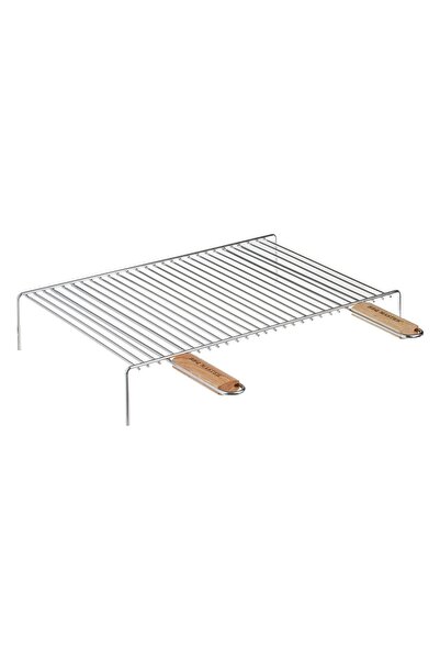 Z Store Grătar dreptunghiular cu mânere din lemn - 50x35x10cm