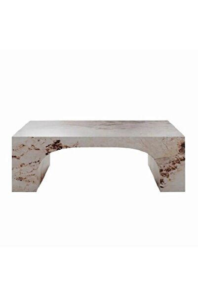 Malizia Malizia Coffee Table Geometric Cement Composite Marble Alternative 39...