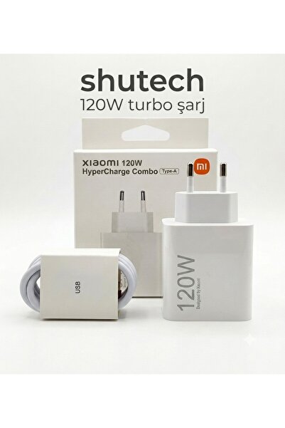 shutech 120W (WATT) Hızlı Şarj Adaptörü + Kablo POCO X4/X5/X6/X7/X8 SERİSİ Uy...