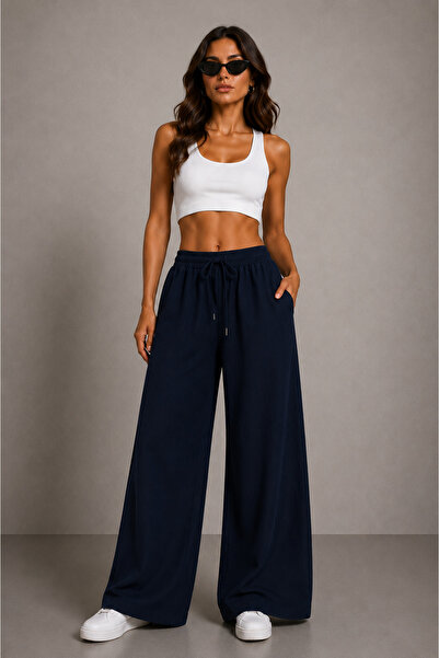 M&N Linen Blended Loose Cut Trousers