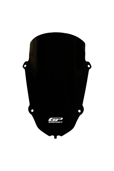 GP KOMPOZİT Yamaha R25 2019-2025 Uyumlu Uzun Spor Ön Cam Siyah 42 cm