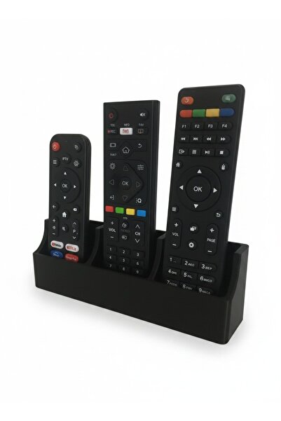 usin Black Table Top Remote Control Organizer with 3 Compartments for Tv, Sat...