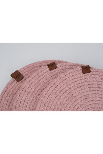 Fabrix Home 6-Piece Oval Jute Platter American Service Set Pink Color Bohemian Tableware Presentation Plate Coaster
