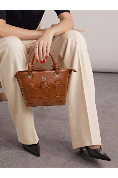 H&D COLLECTİON Knitted Detailed Small Shoulder Bag 19/15 cm