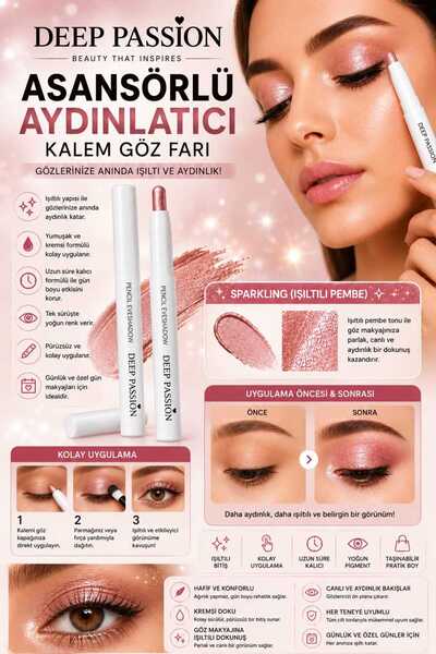 Deep Passion Asansörlü Aydınlatıcı, Kalem Göz Farı 1.7Gr