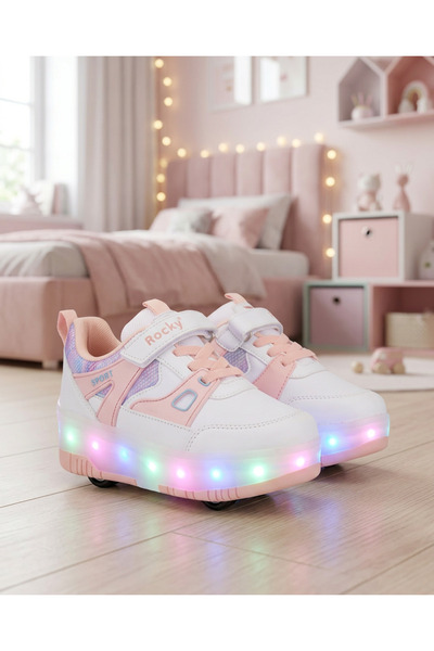 BURUNİ Kız- Erkek Çocuk Patenli Ayakkabı | LED Işıklı Tekerlekli Spor Sneaker