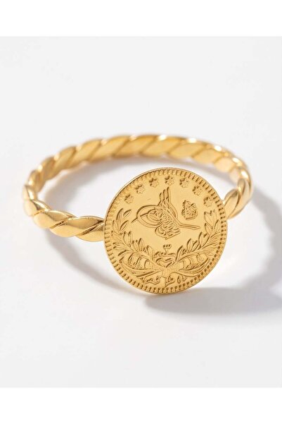 TUNCAY KUYUMCULUK BURGU HALKALI TUĞRA 22 AYAR ALTIN YÜZÜK