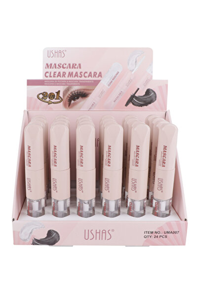 Ushas Rimel 2 in 1 negru si gel transparent pentru gene si sprancene