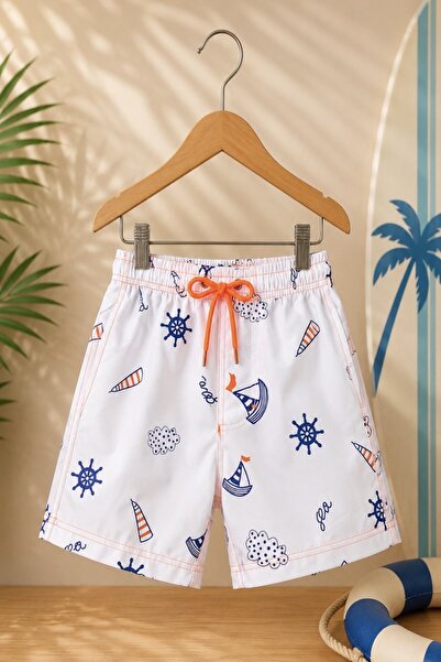 DeKuBaby New Season Patterned Quick-Dry Boys' Shorts Swimwear - Children's Se...