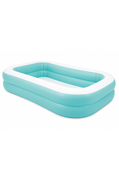 Intex Aqua Swim Center Family Inflatable Swimming Pool with Drain Plug, 229 ×...