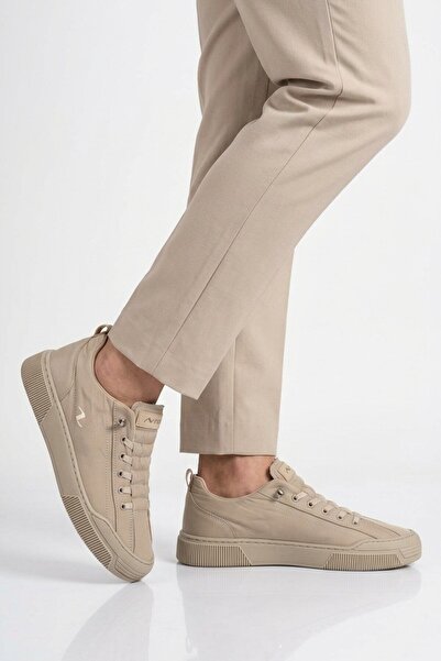 noka Beige Textile Men's Casual Shoes