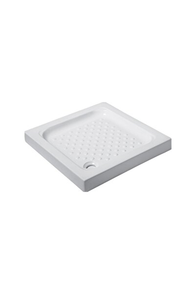 Karag Porcelain Ντουζιέρα τετράγωνη πορσελάνης 80x80x9cm Λευκή
