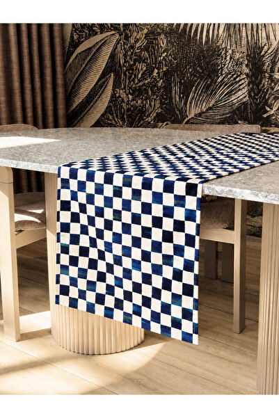 Skhome Checkered Modern Decorative Printed Runner 1 Piece 40X140Cm (Skr-59)