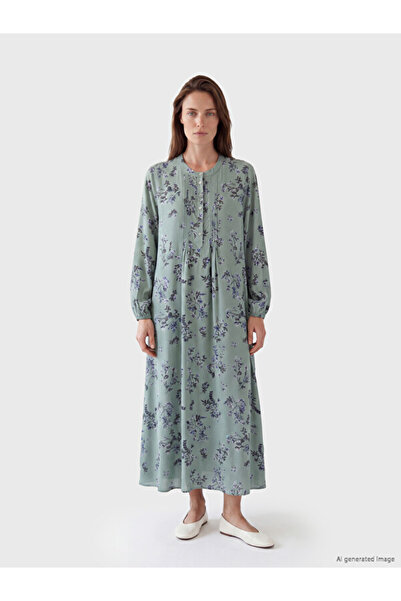 LC Waikiki Timeless Clothing & Timeless Choices High Collar Embroidered Dress