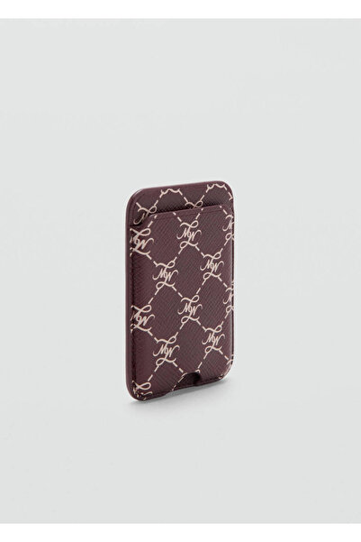 MANGO Woman Logo print phone cardholder