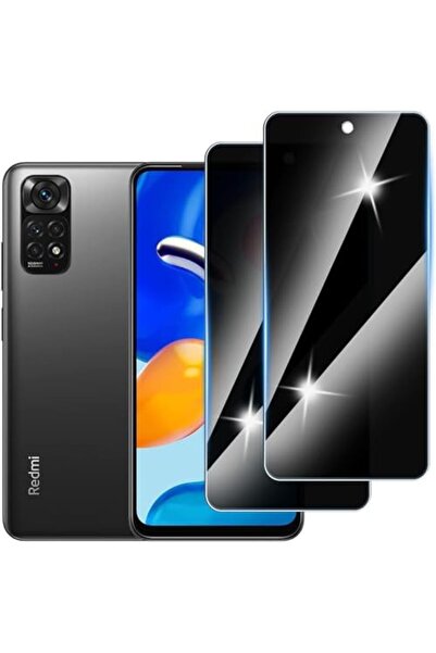 Yıldızan واقي شاشة Xiaomi Redmi Note 11s Privacy (Hayalet) - قطعتين - زجاج مق...