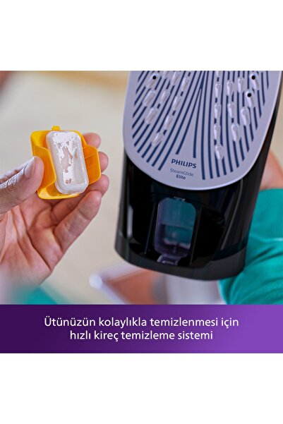 Philips 7500 Serisi Azur Buharlı Ütü, 3200W, 260 g'a kadar Turbo Şok Buhar, D...