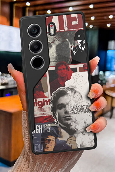 TECNO Camon 40 Uyumlu Dexter Kolaj Desenli Parlak Baskılı Kamera Korumalı Tel...