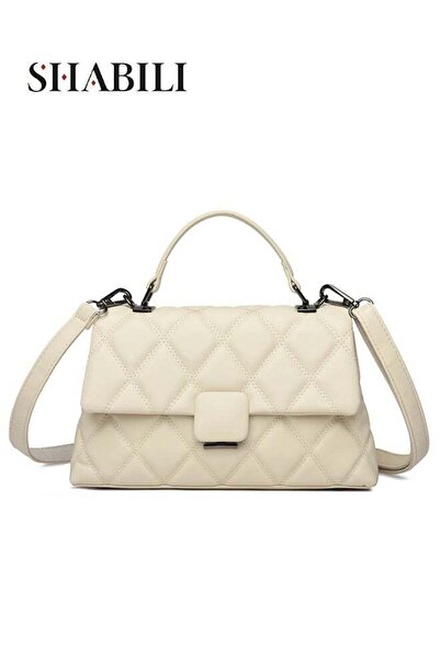 SHABILI Women PU Large Capacity Multi Pocket Quilted Stitch Shoulder Crossbod...