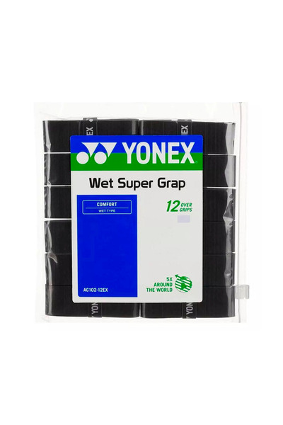 YONEX Overgrip Super Grap AC102-12EX, Σετ 12 τεμαχίων (για επάνω και κάτω λαβή)