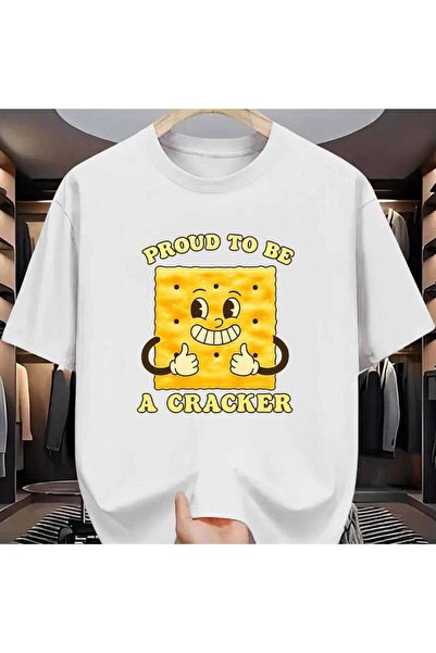 2mcup تي شيرت رجالي برسومات كرتونية، مطبوع بنمط "Proud To Be A Cracker"، نقشة...