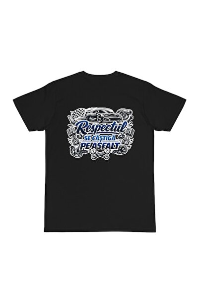 OEM Tricou personalizat cu mesaj: "Respectul se câștigă pe asfalt", pentru pa...