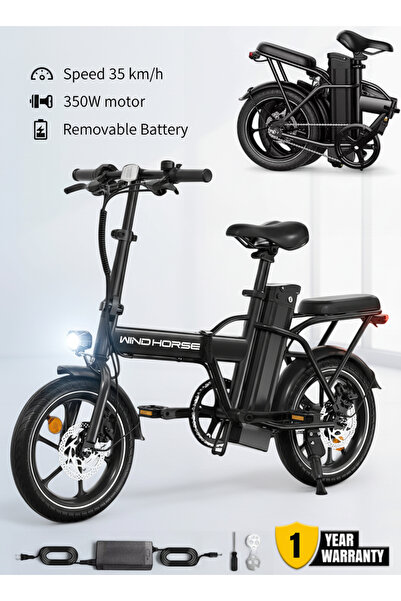 Wind Horse دراجة كهربائية قابلة للطي W2A بمحرك عالي السرعة 350 واط، بطارية 36...