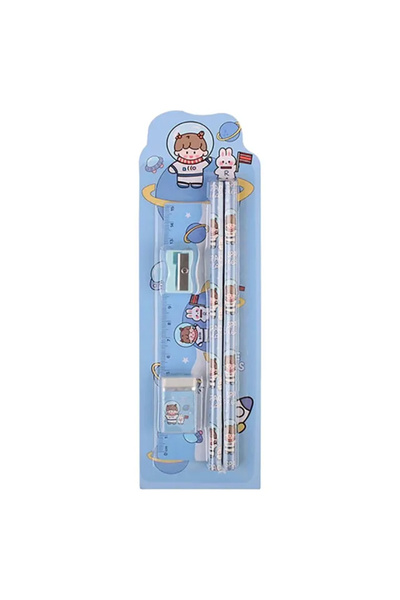 STAR BABiES مجموعة أدوات مكتبية سبيس - عبوة من 5 قطع - أزرق