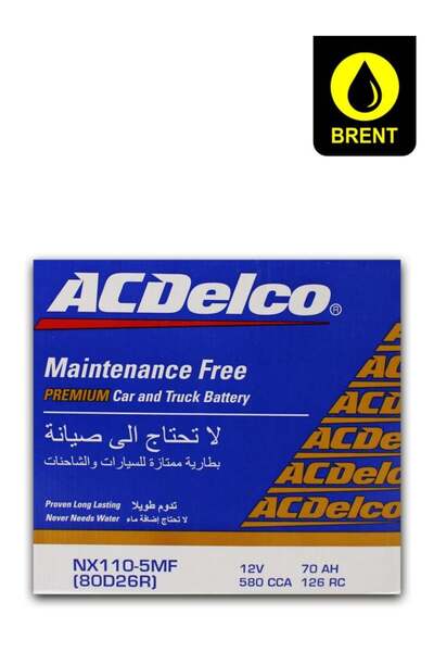 ACDELCO بطارية سيارة ثقيلة التحمل طويلة العمر 70 أمبير ساعة NX110-5 MF80D26R ...