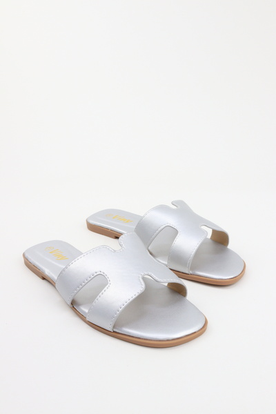 VİNY Women's Flat Sandals Open Toe Slip-On Slippers, Casual Lightweight Summe...