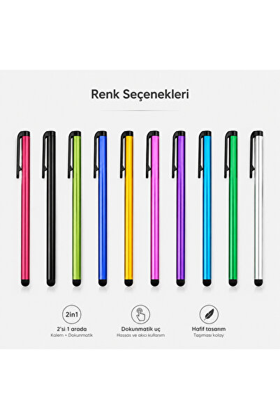 MVLH 1 Adet Mavi Universal Stylus Dokunmatik Kalem - iOS Android Windows Akıl...