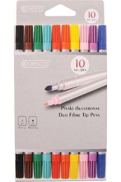 CRESCO Markere cu două capete, 10 culori