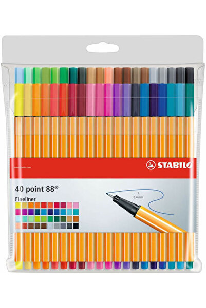 Stabilo 88 Evidențiatoare 0.4mm Multicolore 40 bucăți