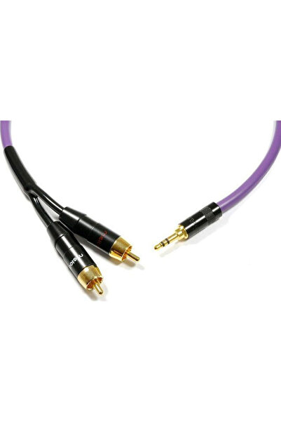 Melodika Cablu audio 3.5mm tată - 2x RCA tată Mov 5m